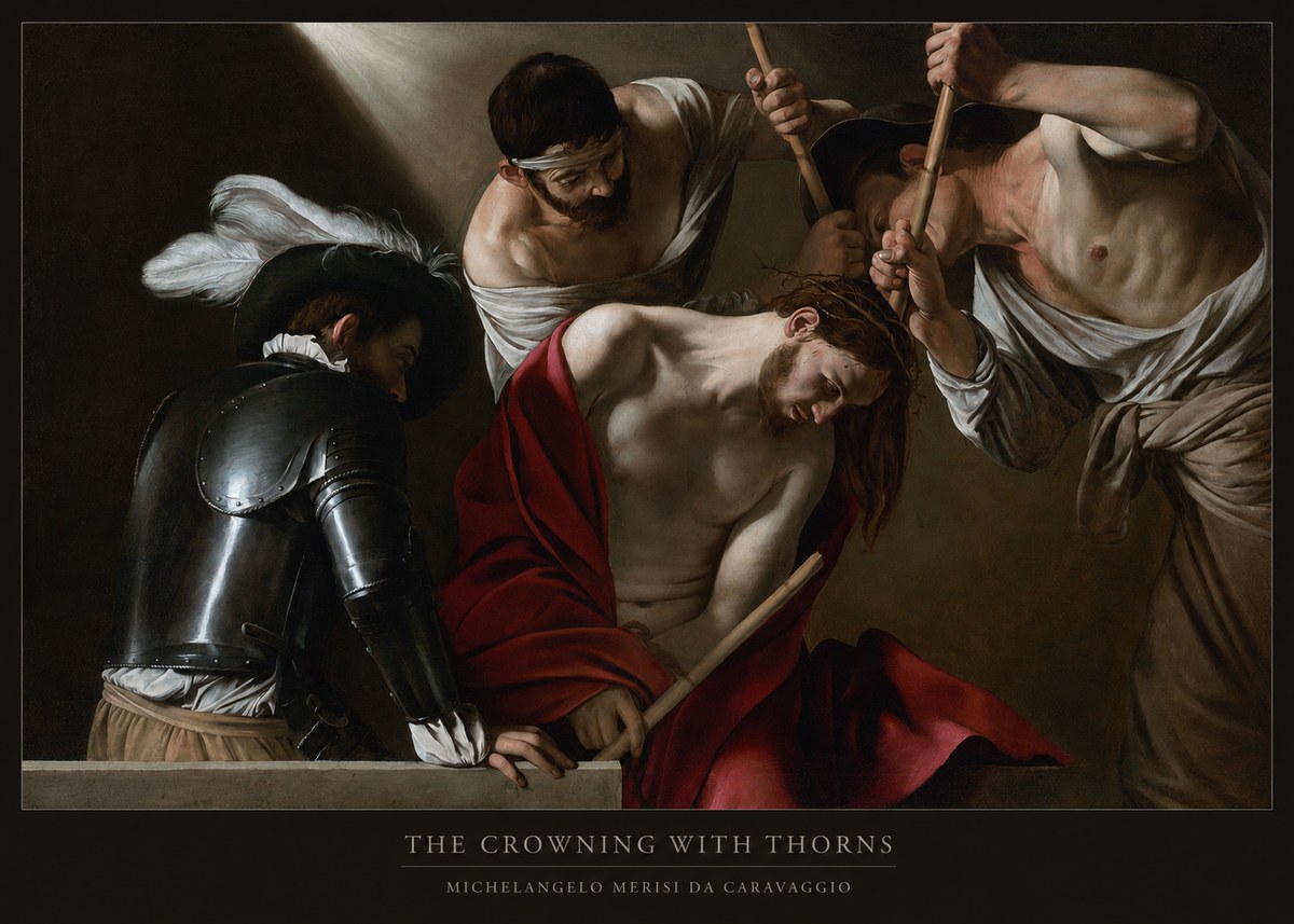 Michelangelo Merisi da Caravaggio The Crowning with Thorns I No6 - Póster