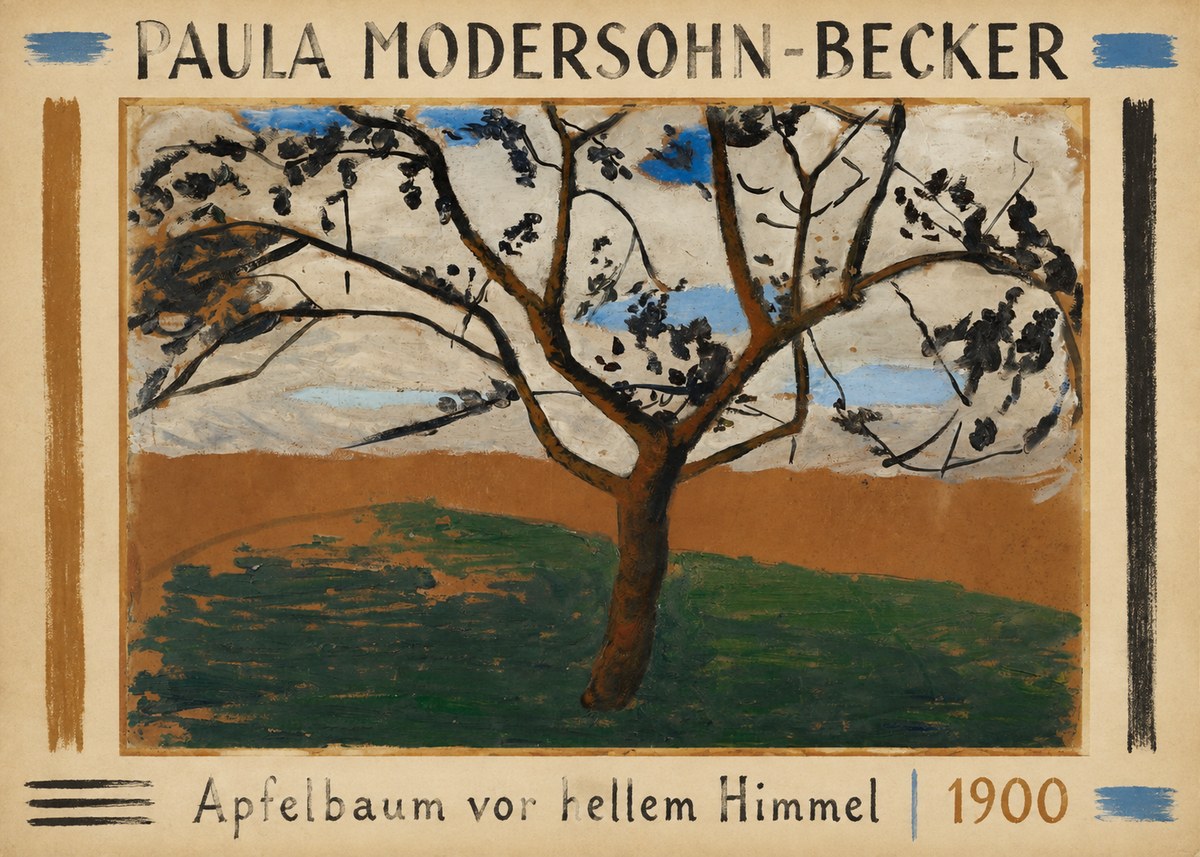Paula Modersohn-Becker Apfelbaum Vor Hellem Himmel No1 - Póster