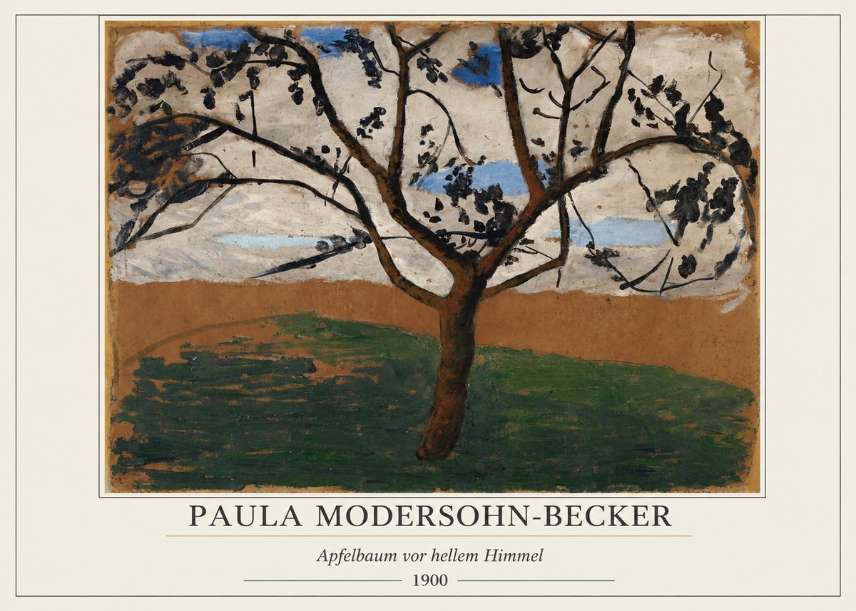 Paula Modersohn-Becker Apfelbaum Vor Hellem Himmel No5 - Póster