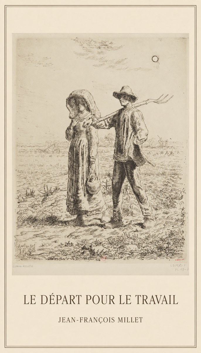 Jean-François Millet Le Départ Pour Le Travail II No1 - Póster