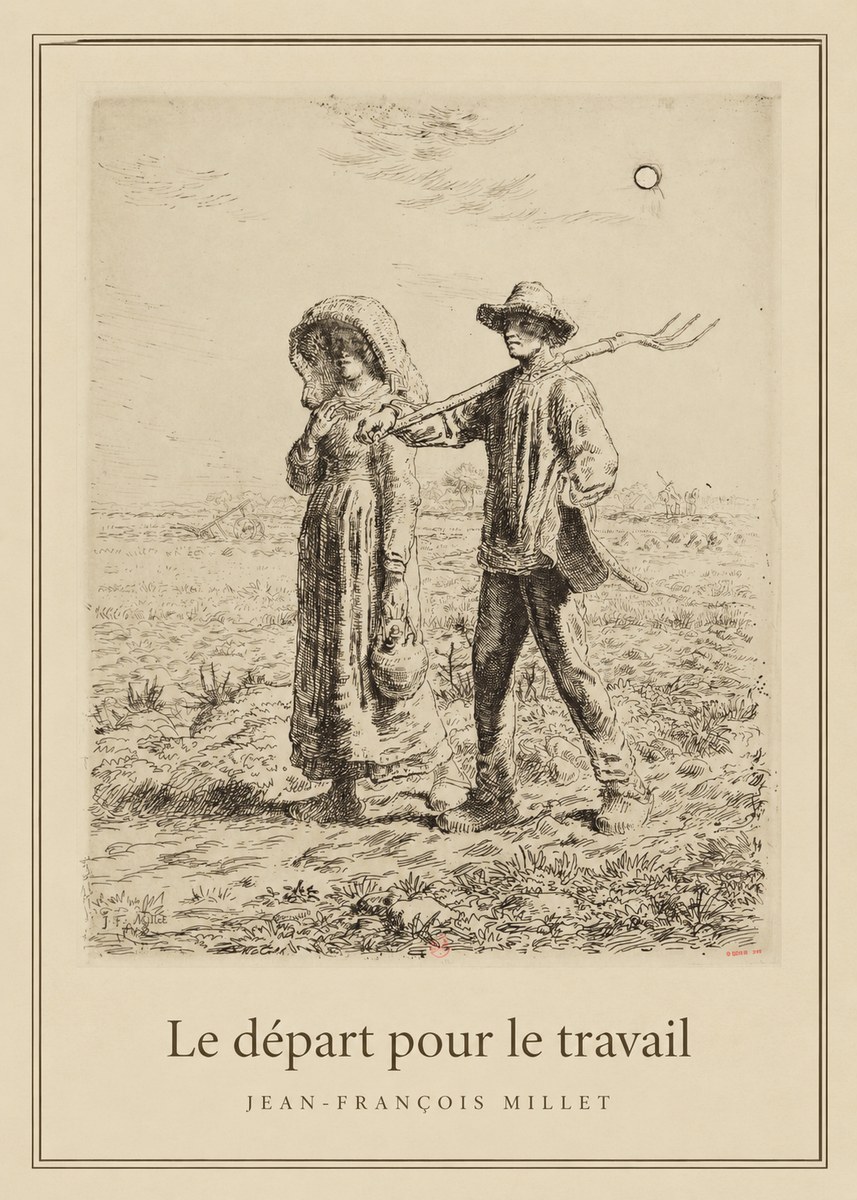 Jean-François Millet Le Départ Pour Le Travail II No4 - Póster