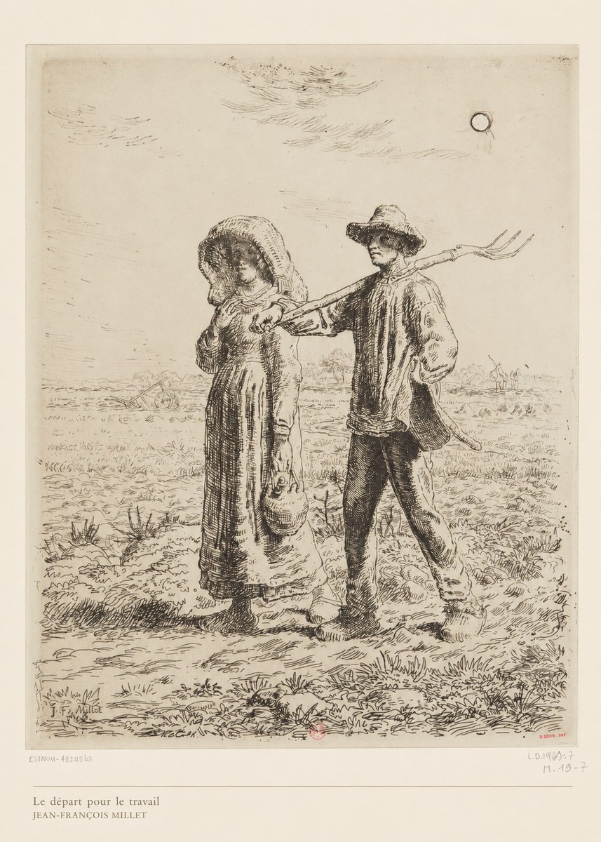Jean-François Millet Le Départ Pour Le Travail II No6 - Póster