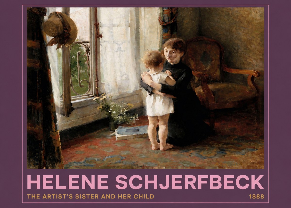 Helene Schjerfbeck The Artist's Sister and Her Child No2 - Póster
