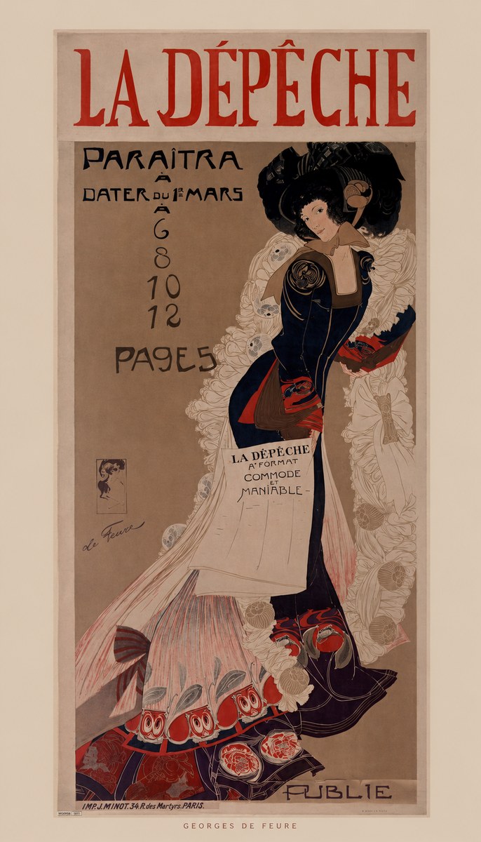 Georges de Feure La Dépêche II No6 - Póster