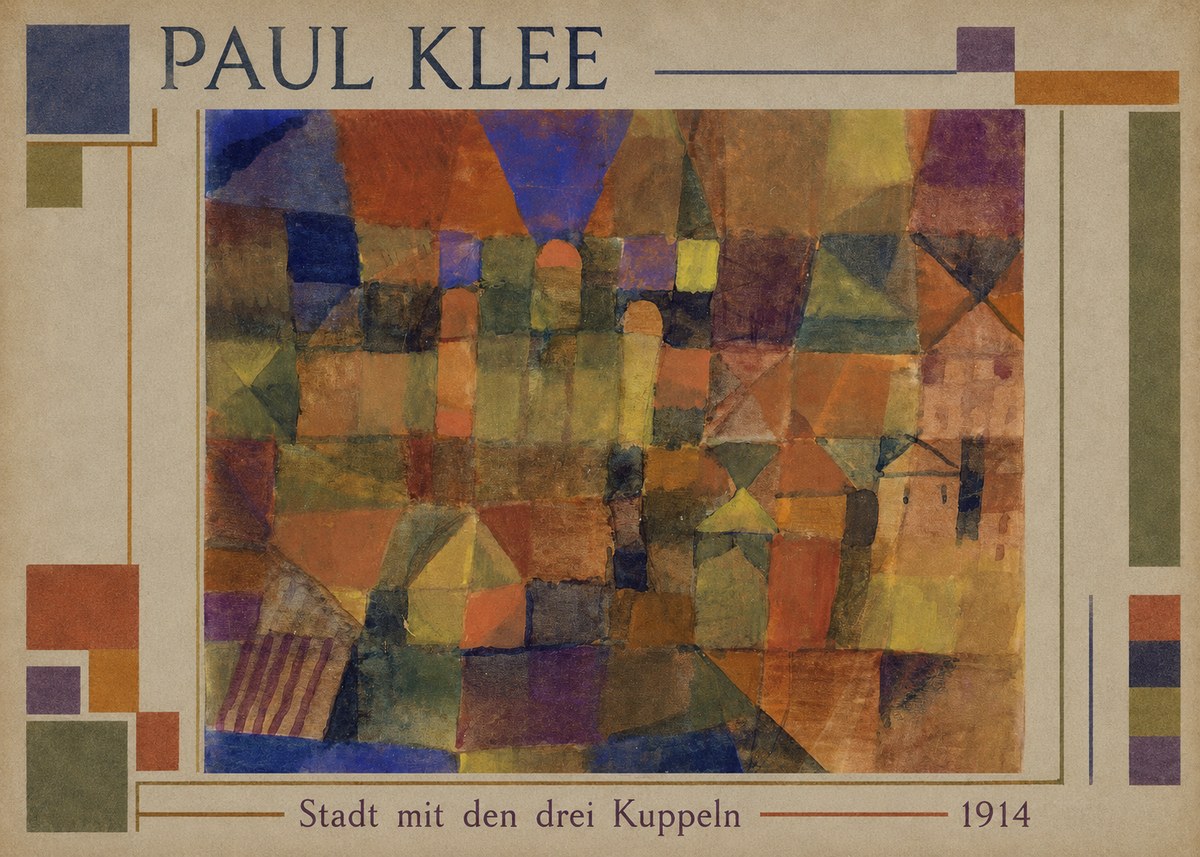 Paul Klee Stadt Mit Den Drei Kuppeln No1 - Póster