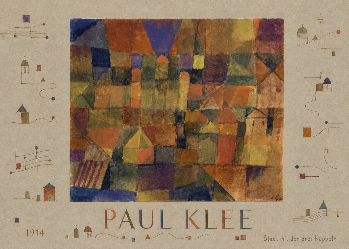 Paul Klee Stadt Mit Den Drei Kuppeln No4 - Póster