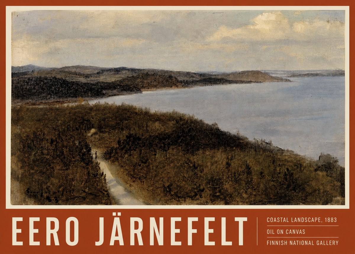 Eero Järnefelt Coastal Landscape, 1883 No4 - Póster