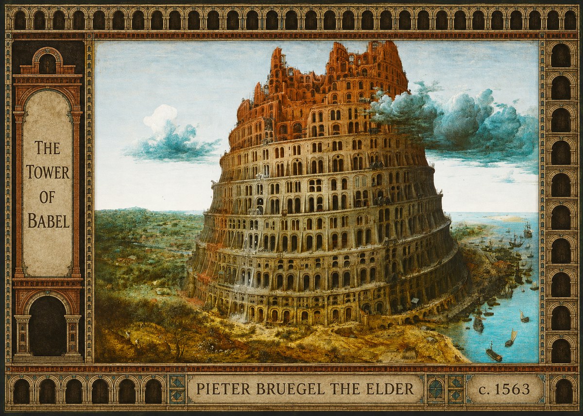 Pieter Bruegel The Tower of Babel III No4 - Póster