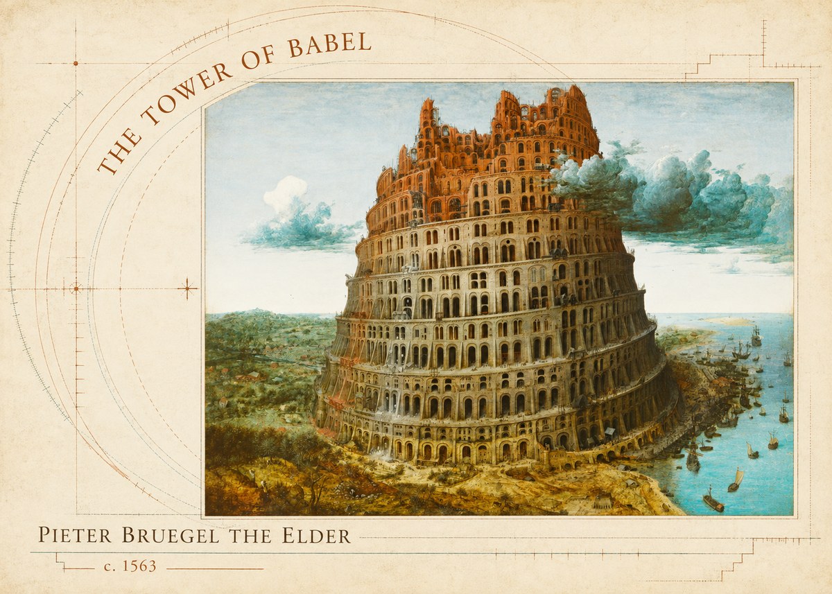 Pieter Bruegel The Tower of Babel III No5 - Póster
