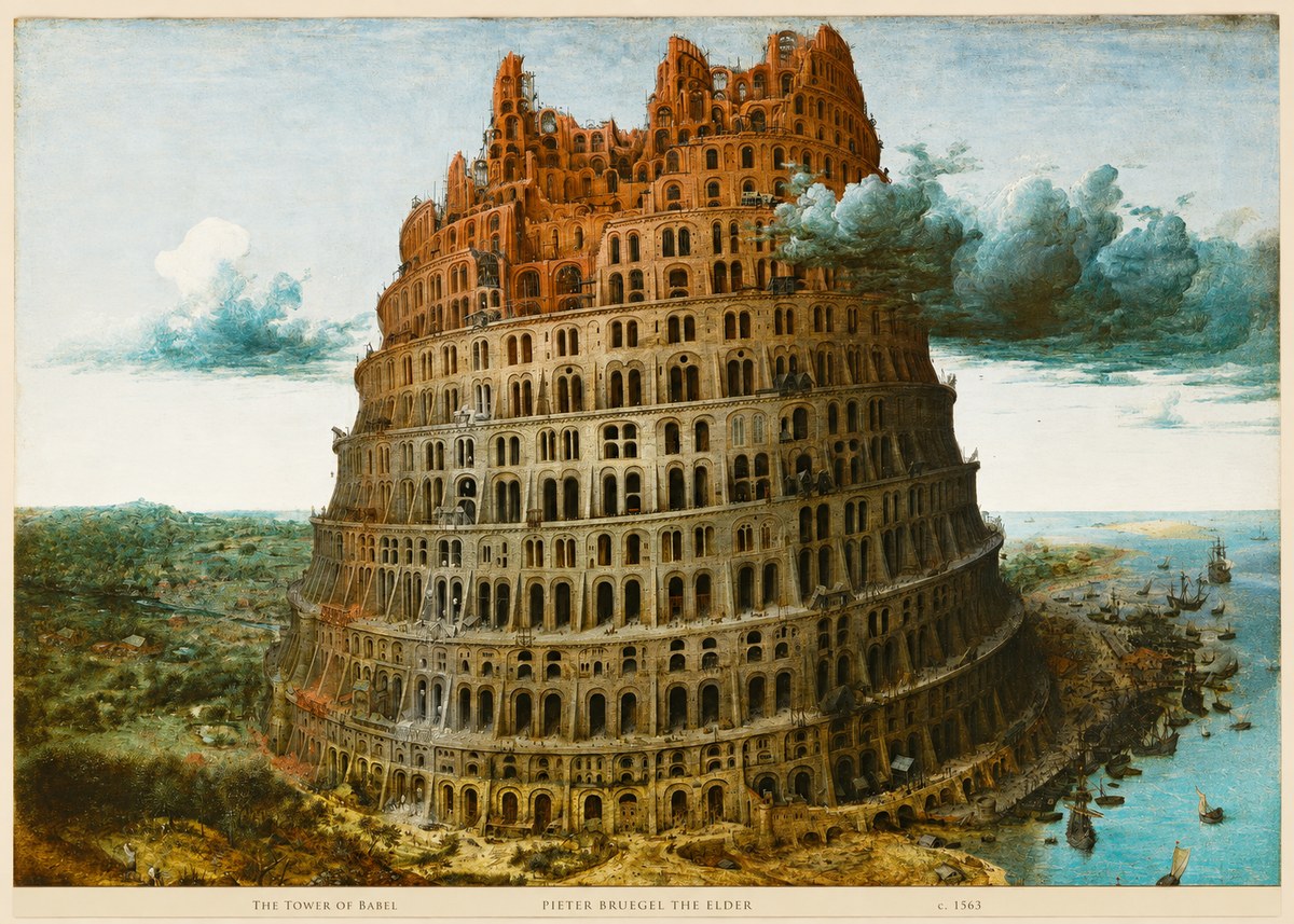 Pieter Bruegel The Tower of Babel III No6 - Póster