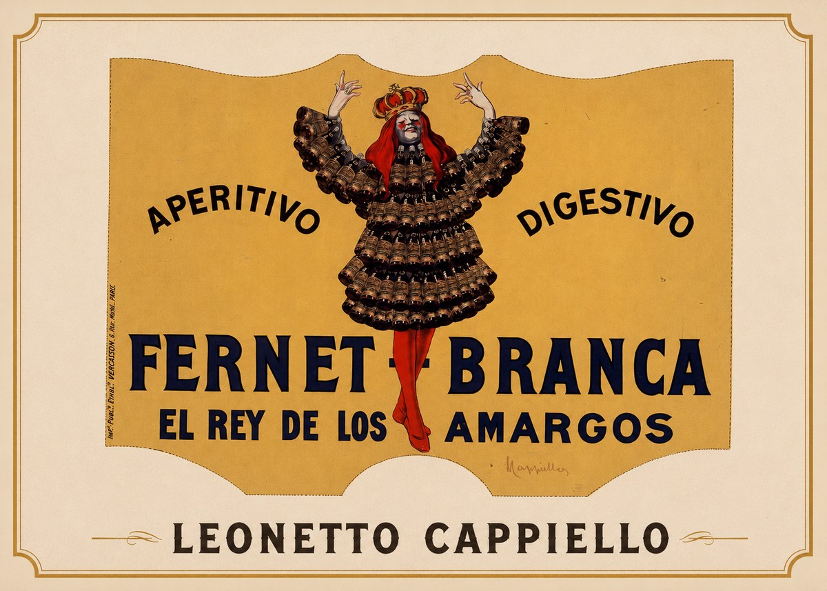 Leonetto Cappiello Fernet Branca No1 - Póster