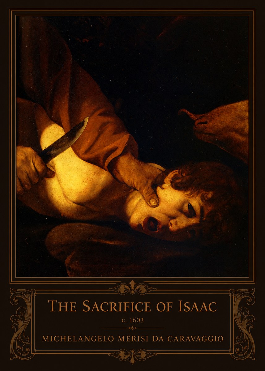 Michelangelo Merisi da Caravaggio The Sacrifice of Isaac II No4 - Póster