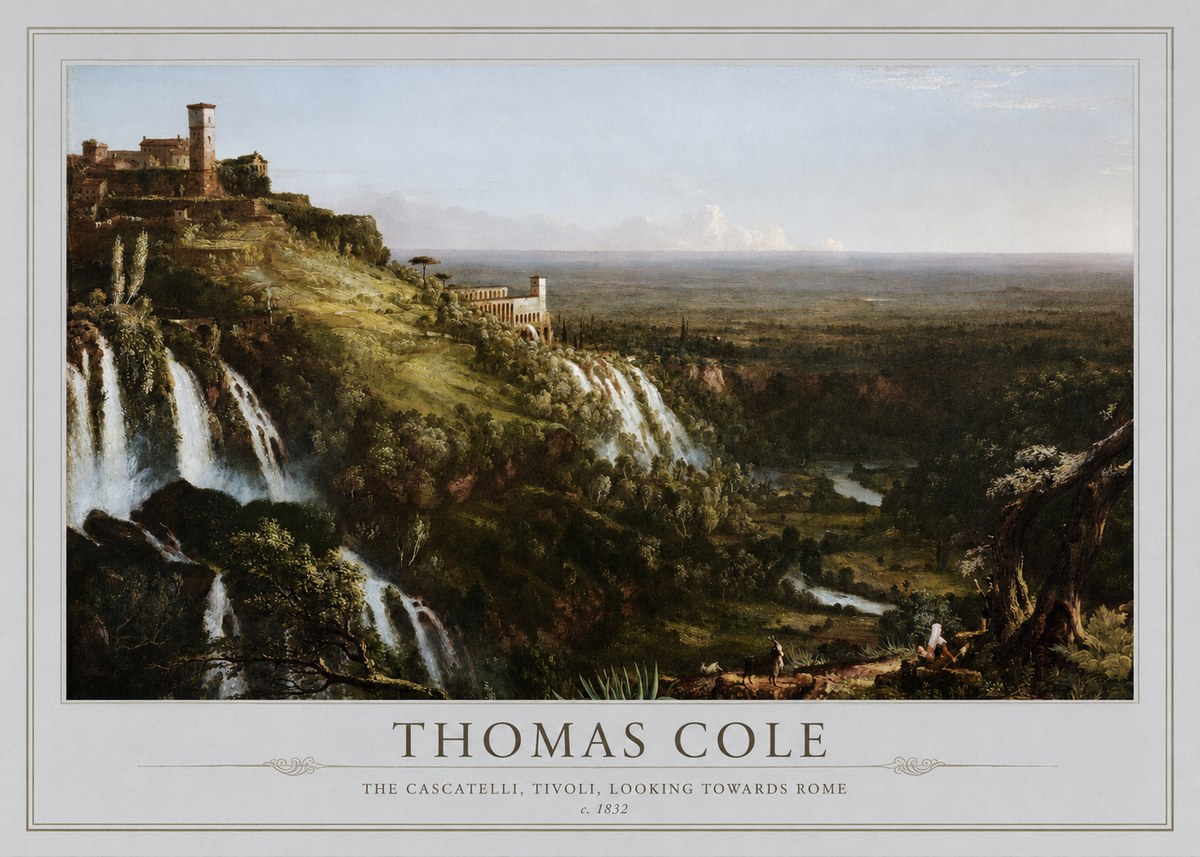 Thomas Cole The Cascatelli, Tivoli, Looking Towards Rome No6 - Póster