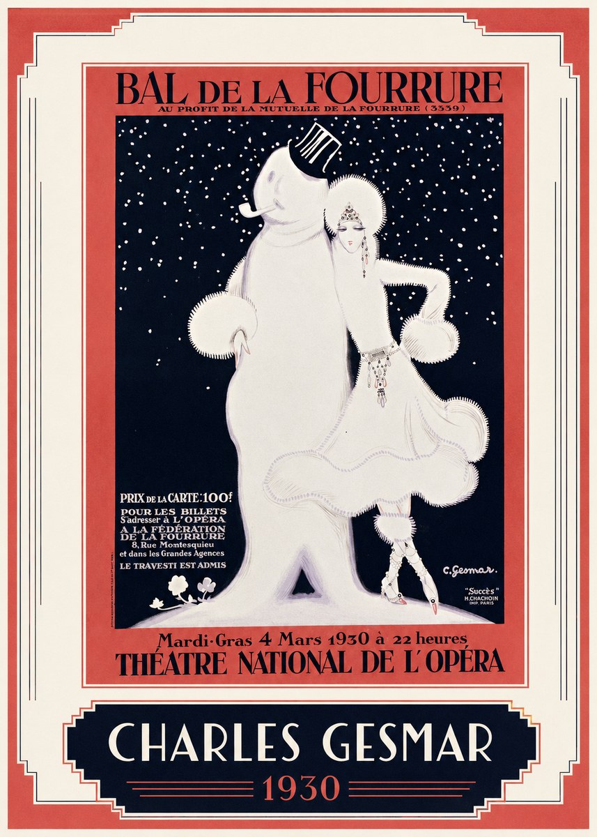 Charles Gesmar Bal De La Fourrure I No1 - Póster