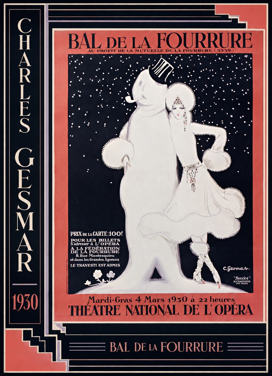 Charles Gesmar Bal De La Fourrure I No2 - Póster