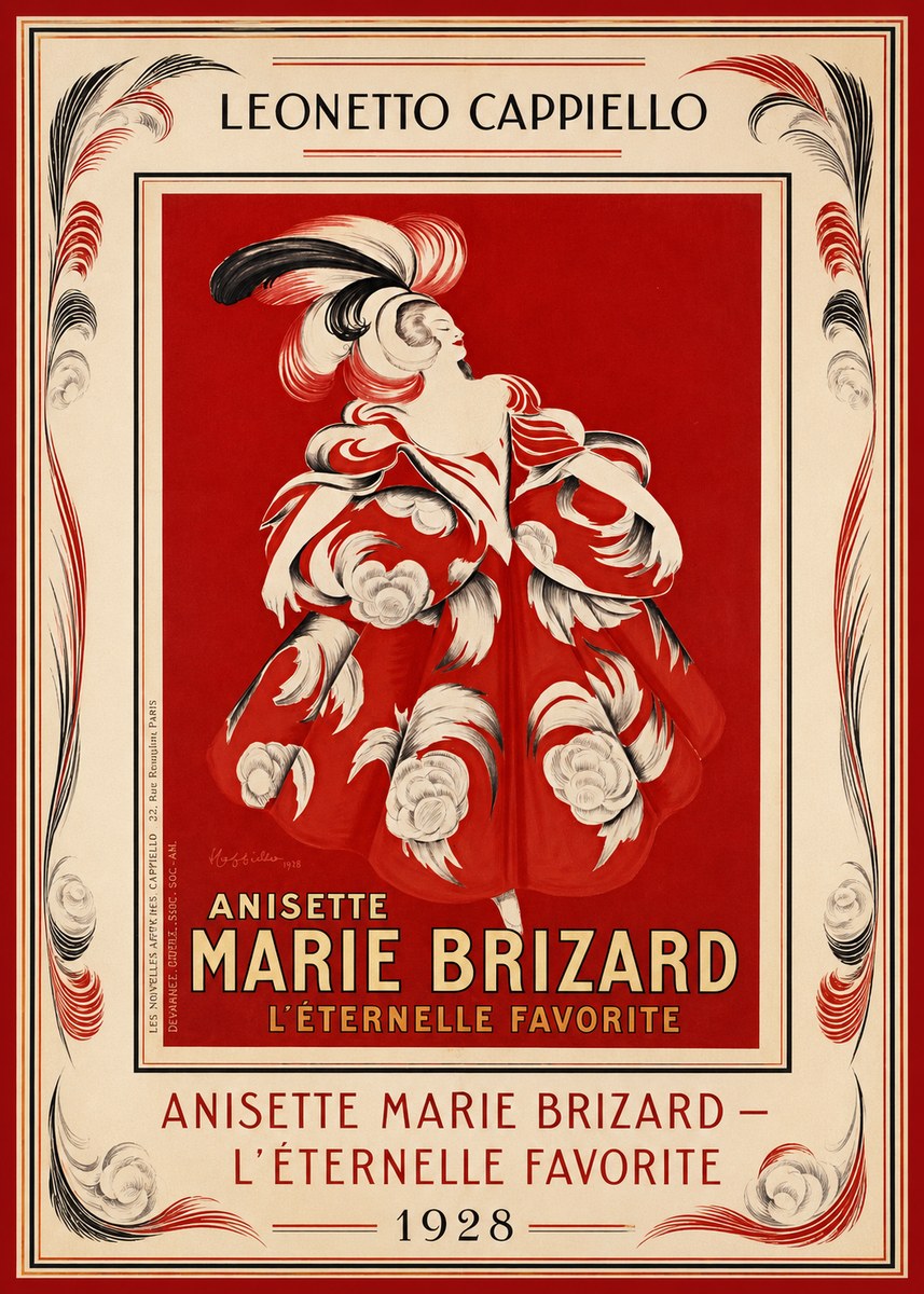 Leonetto Cappiello Ansette Marie Brizard - L'éternelle Favorite No1 - Póster