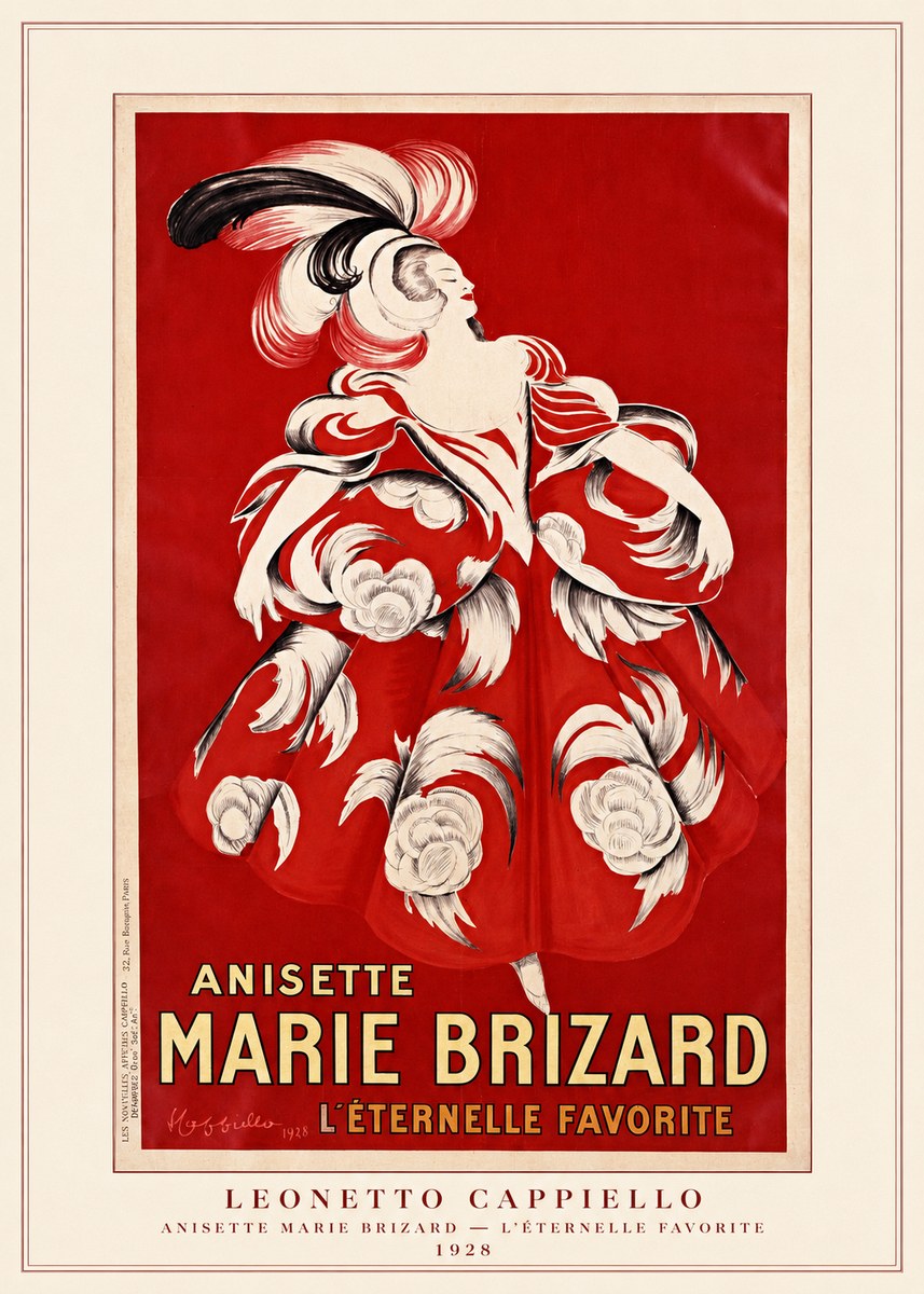 Leonetto Cappiello Ansette Marie Brizard - L'éternelle Favorite No3 - Póster