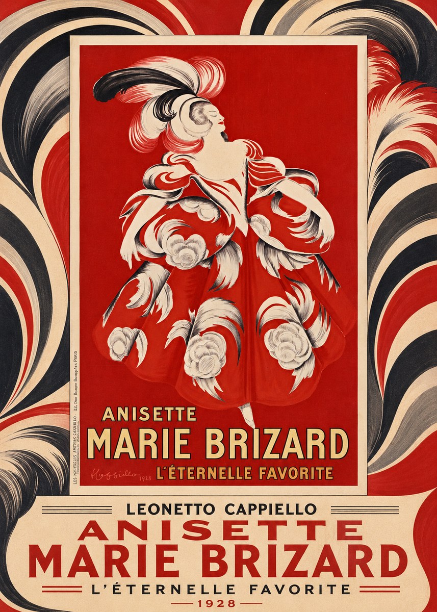 Leonetto Cappiello Ansette Marie Brizard - L'éternelle Favorite No4 - Póster
