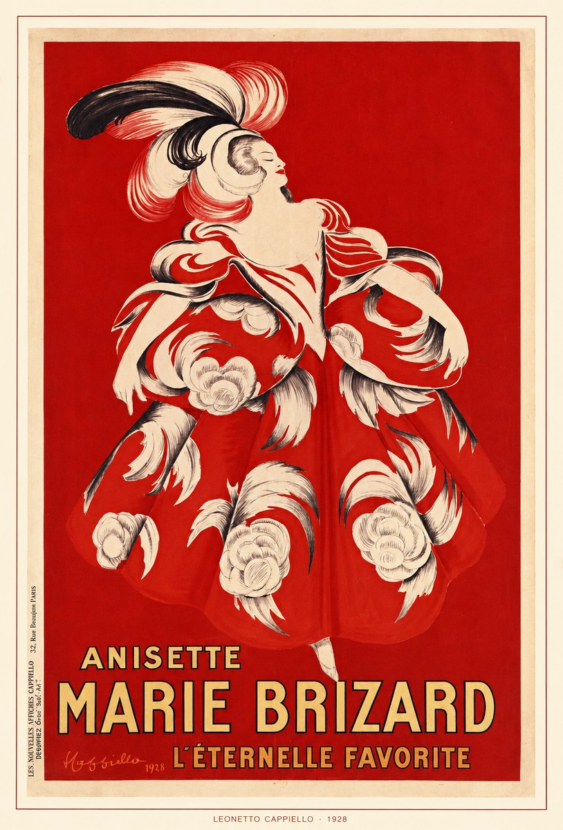 Leonetto Cappiello Ansette Marie Brizard - L'éternelle Favorite No6 - Póster