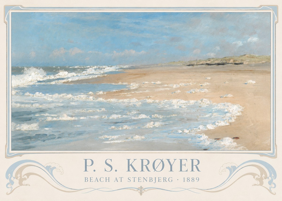 P.S. Krøyer Beach at Stenbjerg · 1889 No3 - Póster