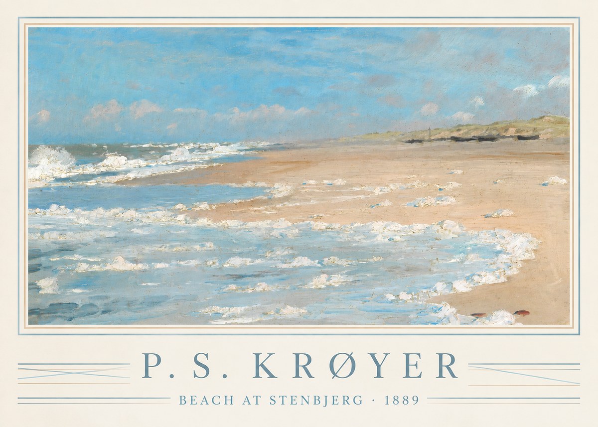 P.S. Krøyer Beach at Stenbjerg · 1889 No5 - Póster