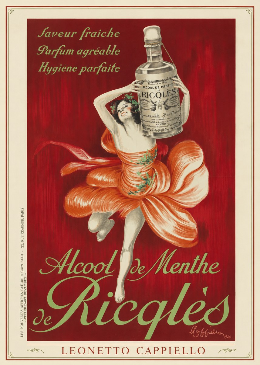 Leonetto Cappiello Alcool De Menthe De Ricqlès I No1 - Póster
