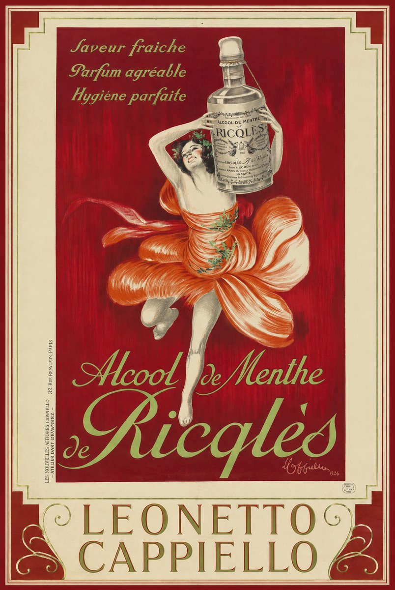 Leonetto Cappiello Alcool De Menthe De Ricqlès I No4 - Póster