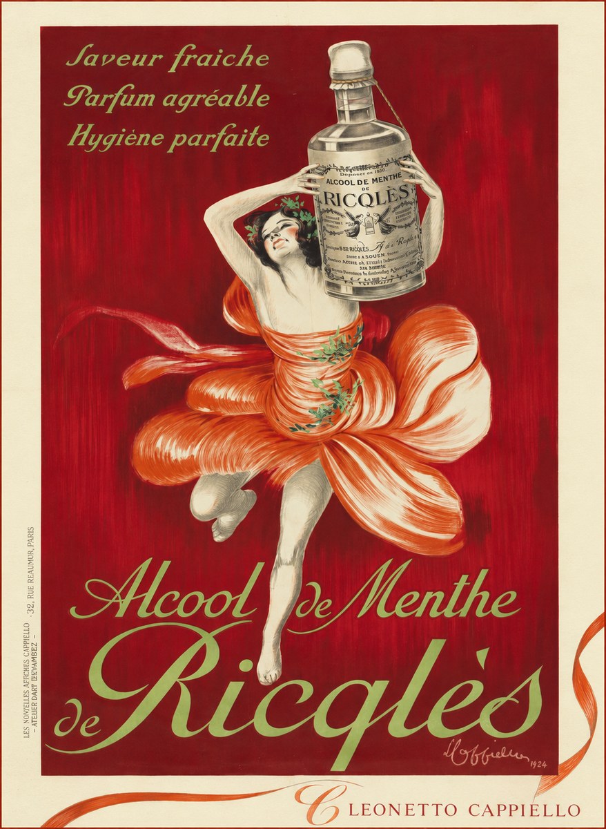 Leonetto Cappiello Alcool De Menthe De Ricqlès I No5 - Póster