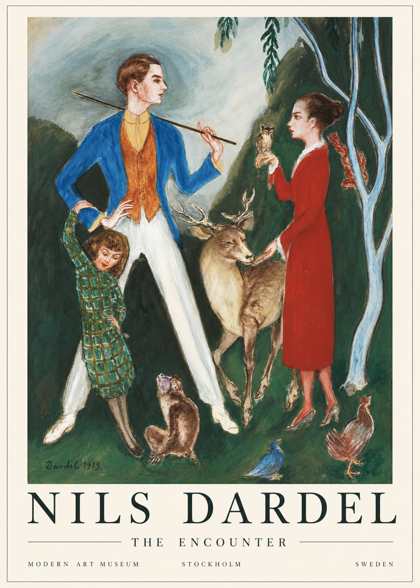 Nils Dardel The Encounter No1 - Póster