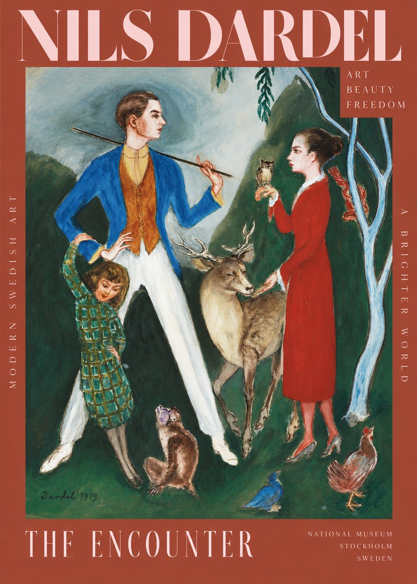 Nils Dardel The Encounter No2 - Póster