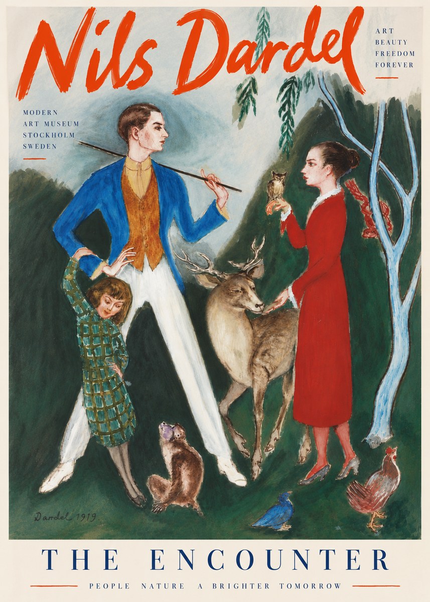 Nils Dardel The Encounter No6 - Póster