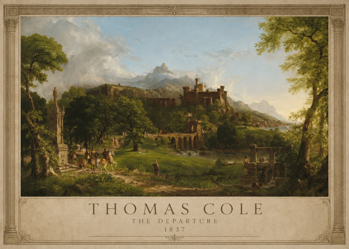Thomas Cole The Departure II No1 - Póster