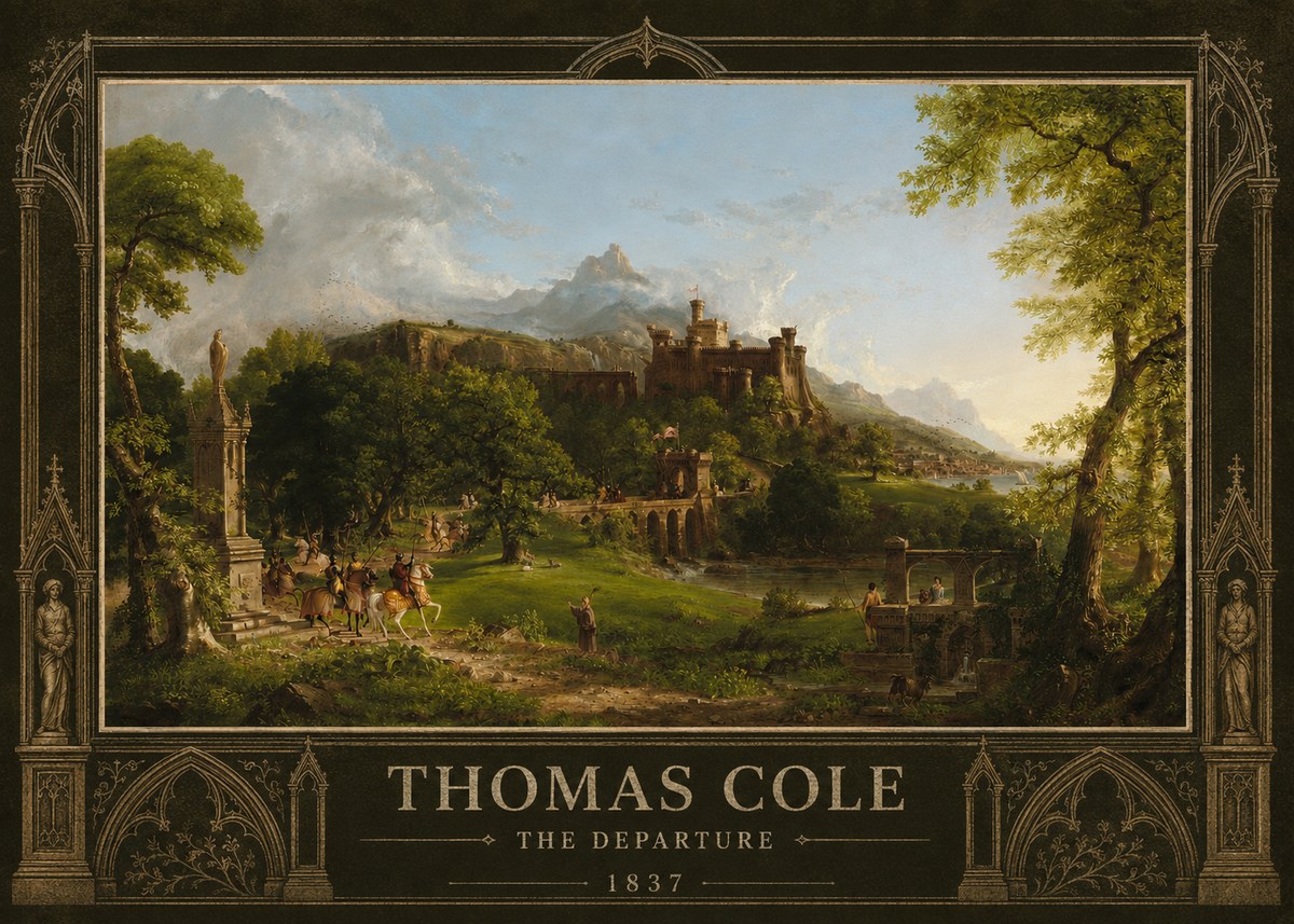 Thomas Cole The Departure II No5 - Póster