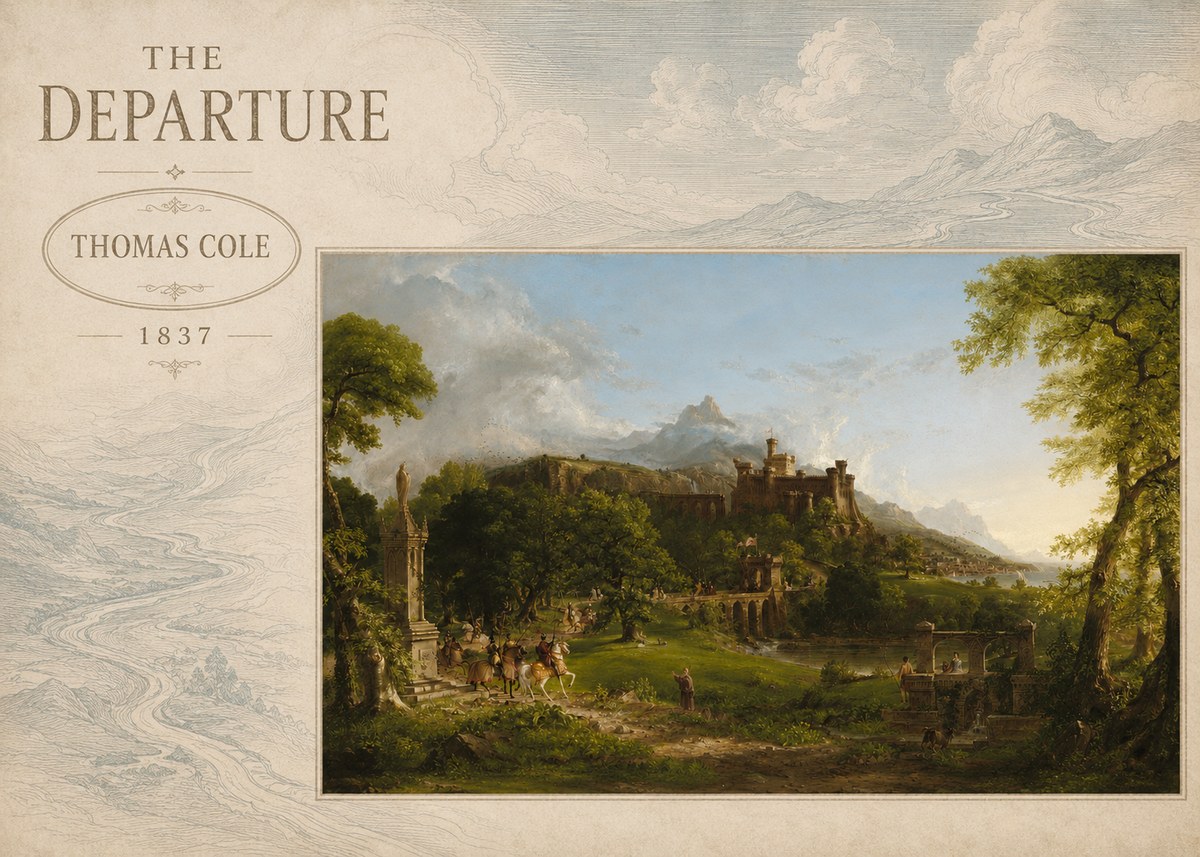 Thomas Cole The Departure II No6 - Póster