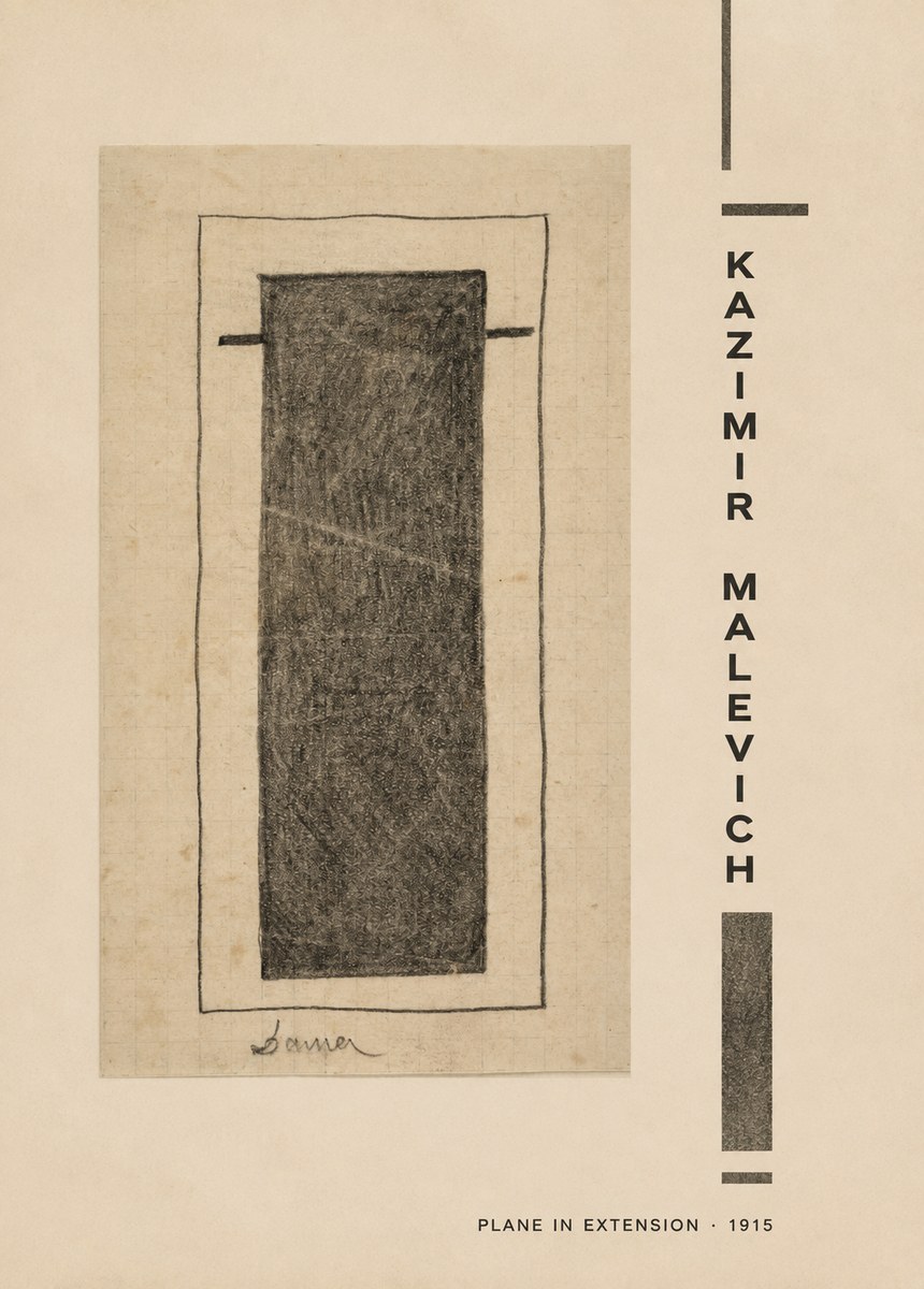 Kazimir Malevich Plane in Extension No2 - Póster