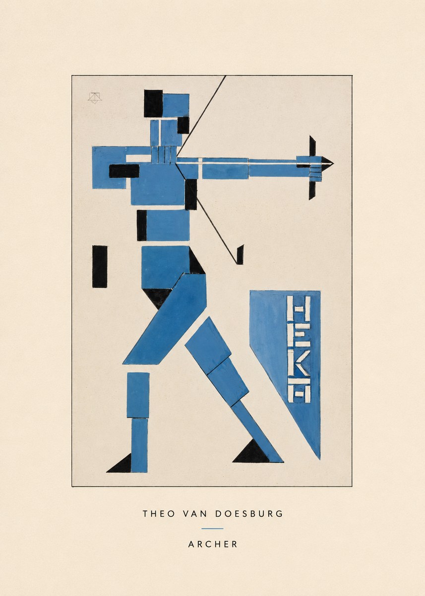 Theo van Doesburg Archer No4 - Póster