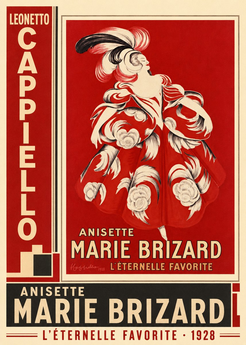 Leonetto Cappiello Anisette Marie Brizard - L'éternelle Favorite No3 - Póster