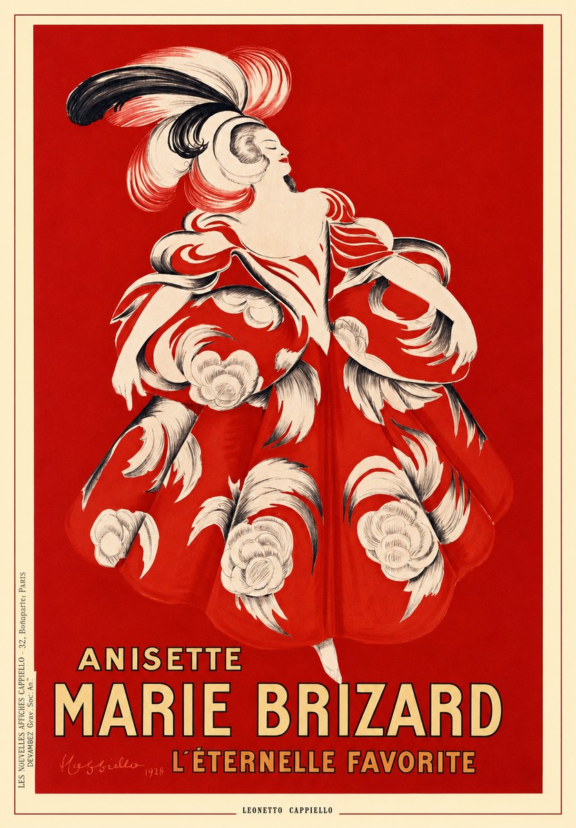 Leonetto Cappiello Anisette Marie Brizard - L'éternelle Favorite No5 - Póster