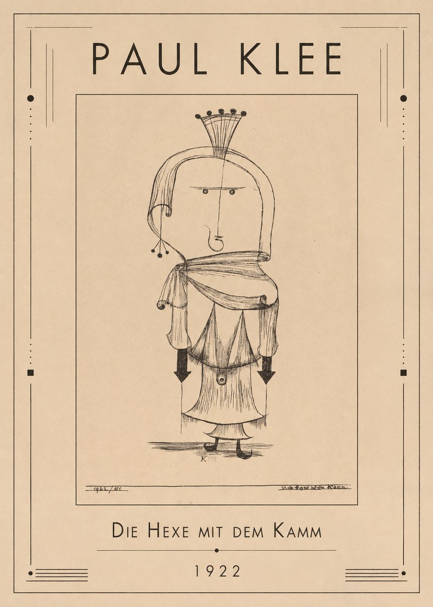 Paul Klee Die Hexe Mit Dem Kamm No1 - Póster