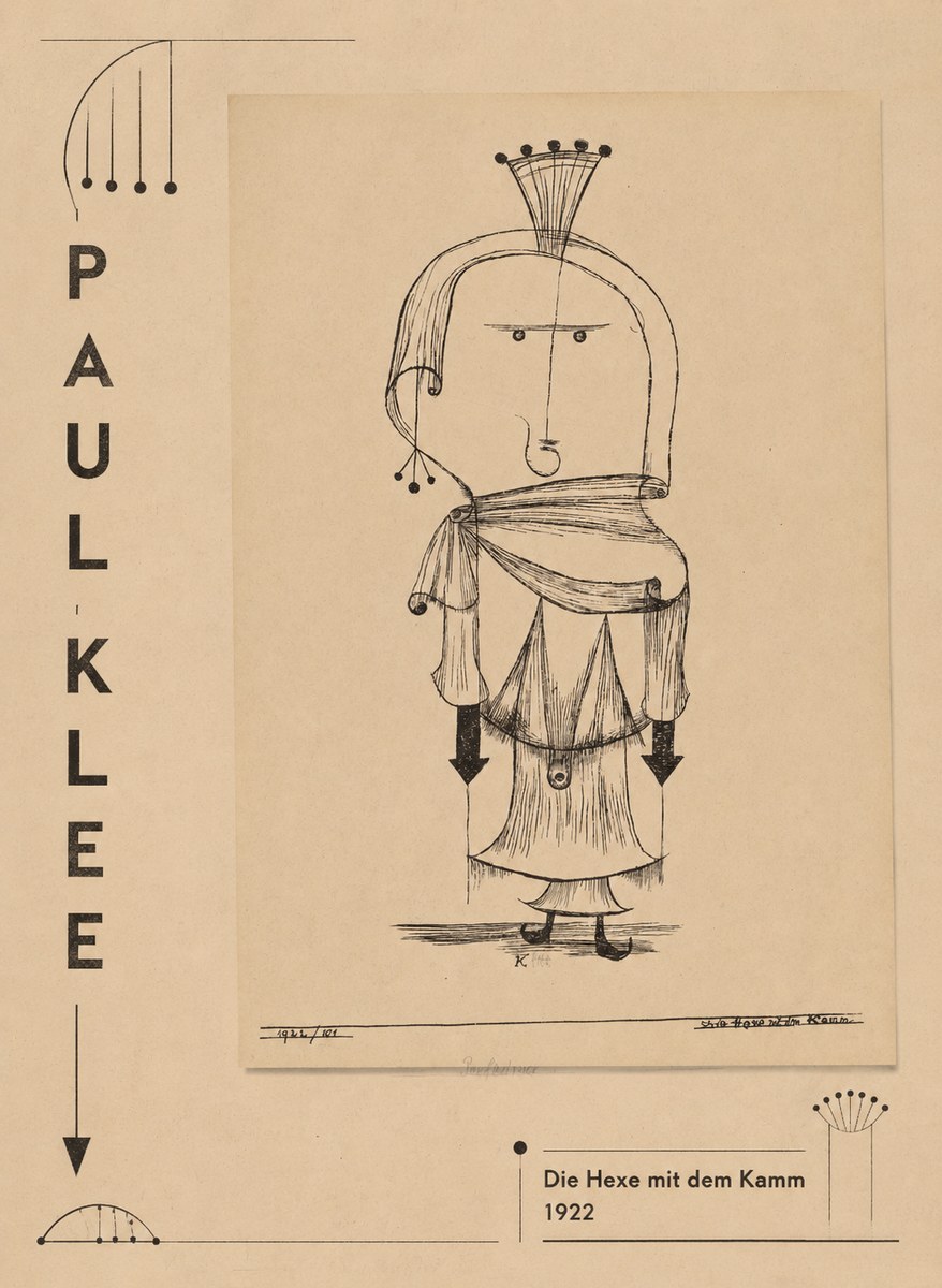 Paul Klee Die Hexe Mit Dem Kamm No2 - Póster