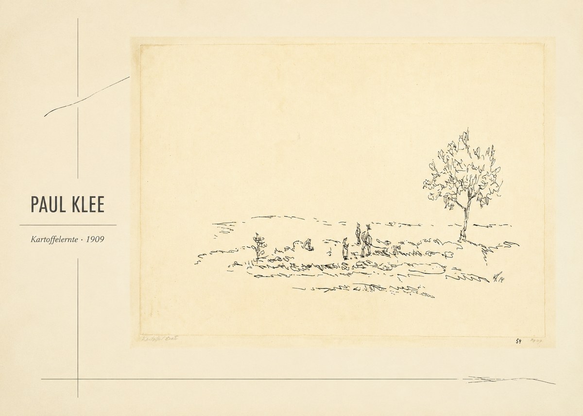 Paul Klee Kartoffelernte · 1909 No2 - Póster
