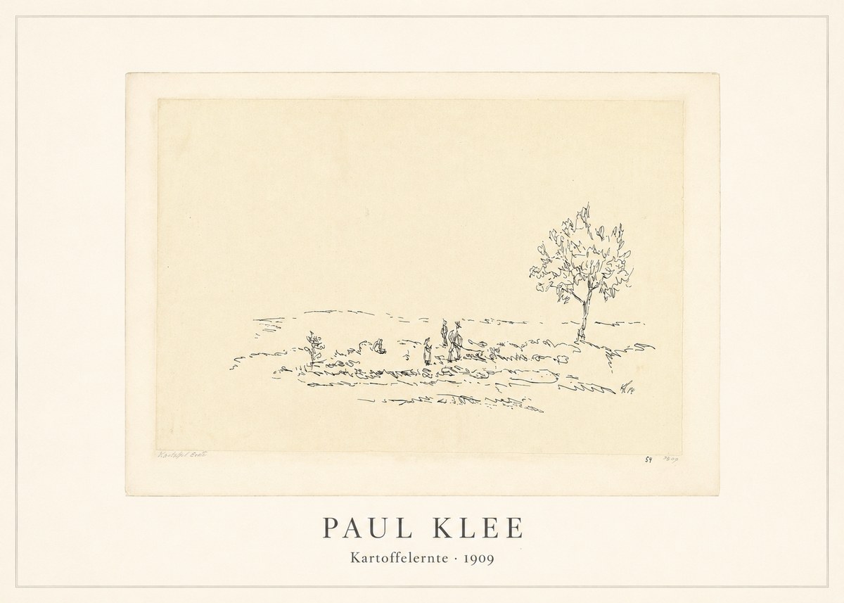 Paul Klee Kartoffelernte · 1909 No4 - Póster