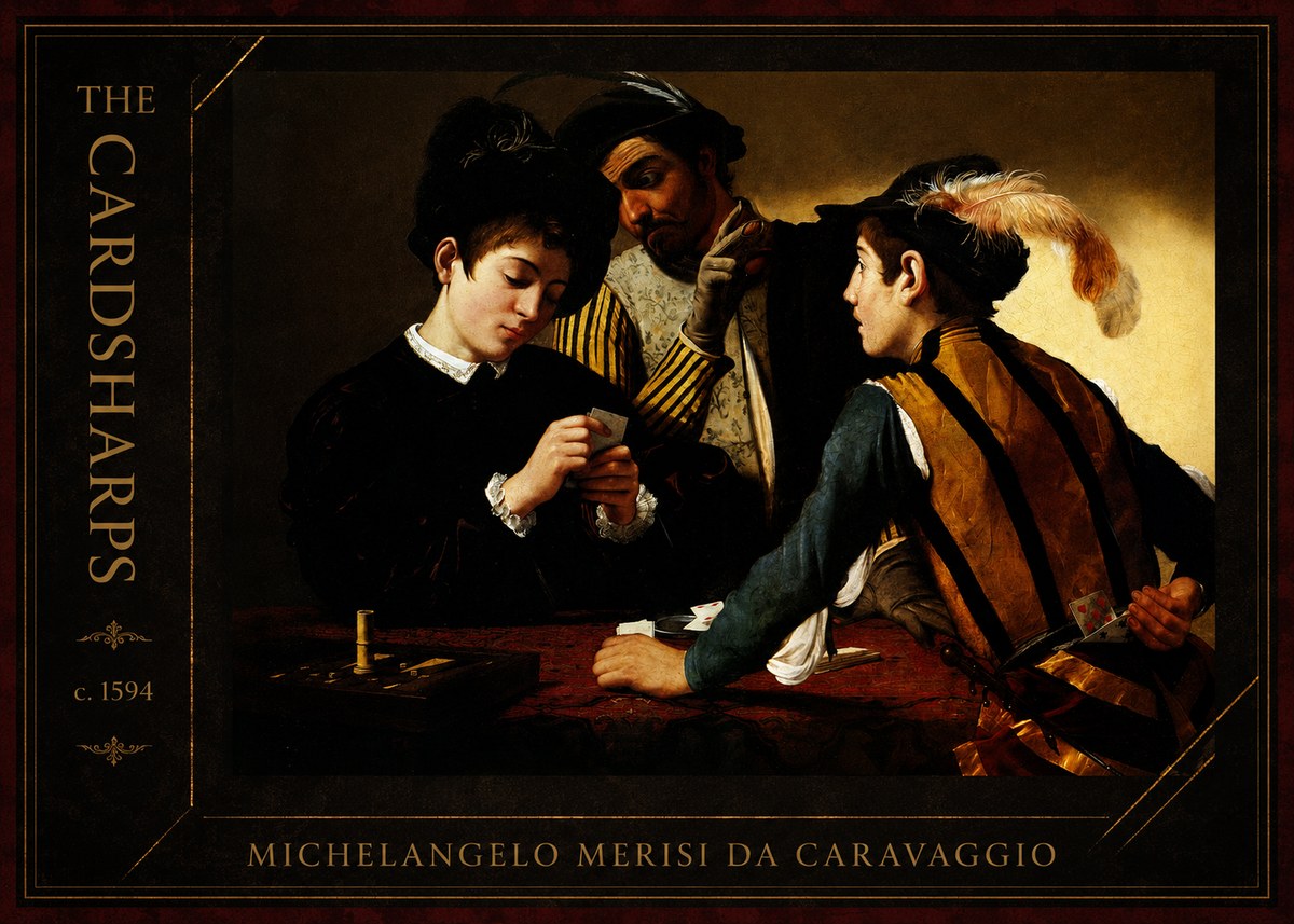 Michelangelo Merisi da Caravaggio The Cardsharps II No2 - Póster