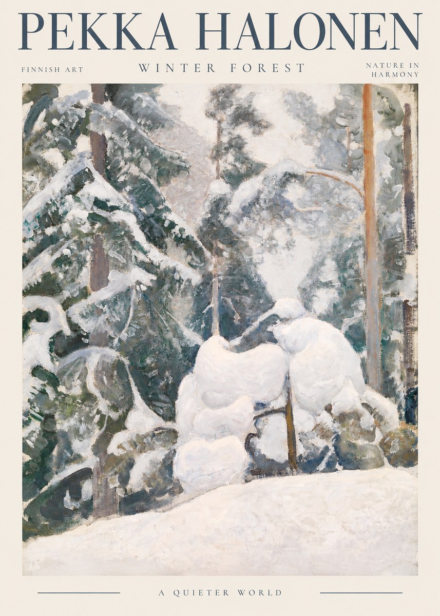 Pekka Halonen Winter Forest II No2 - Póster