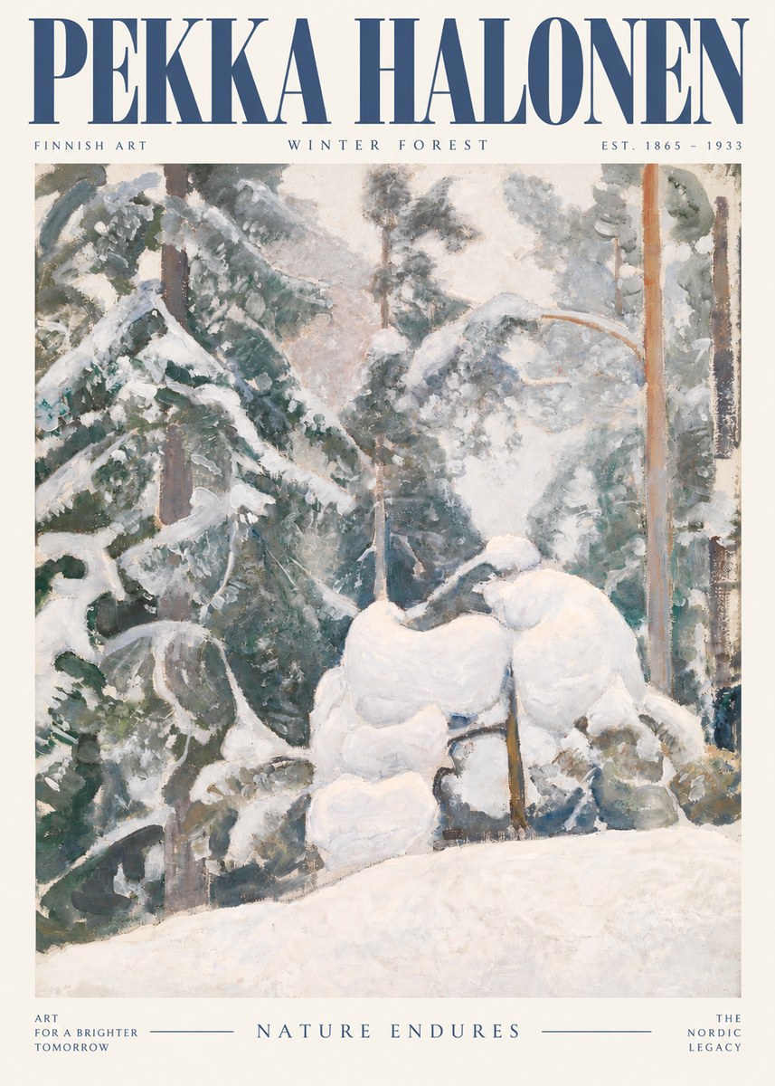 Pekka Halonen Winter Forest II No3 - Póster