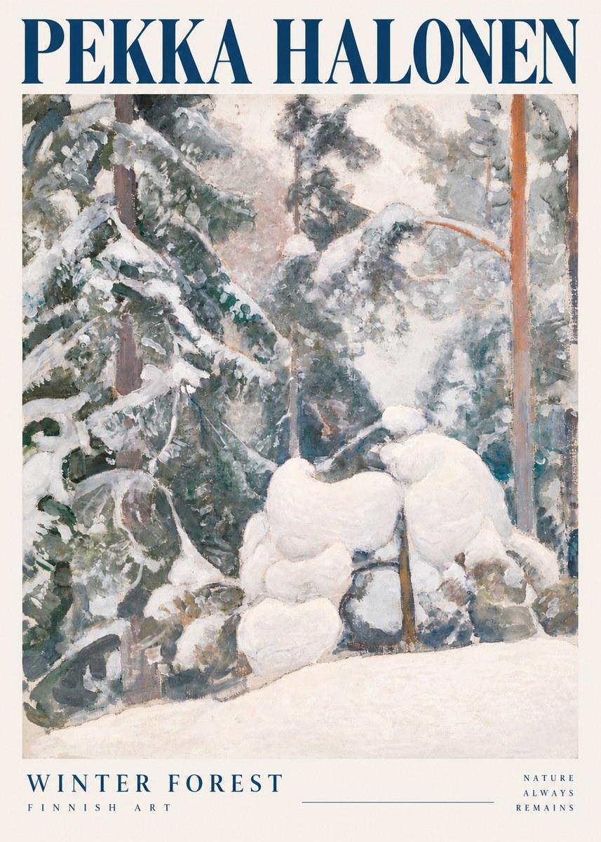 Pekka Halonen Winter Forest II No6 - Póster