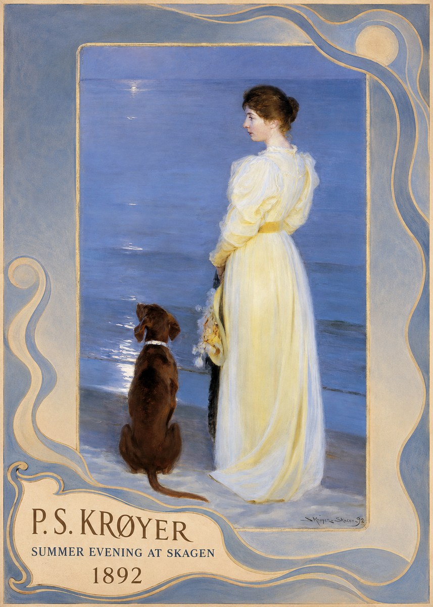 P.S. Krøyer Summer Evening at Skagen No3 - Póster