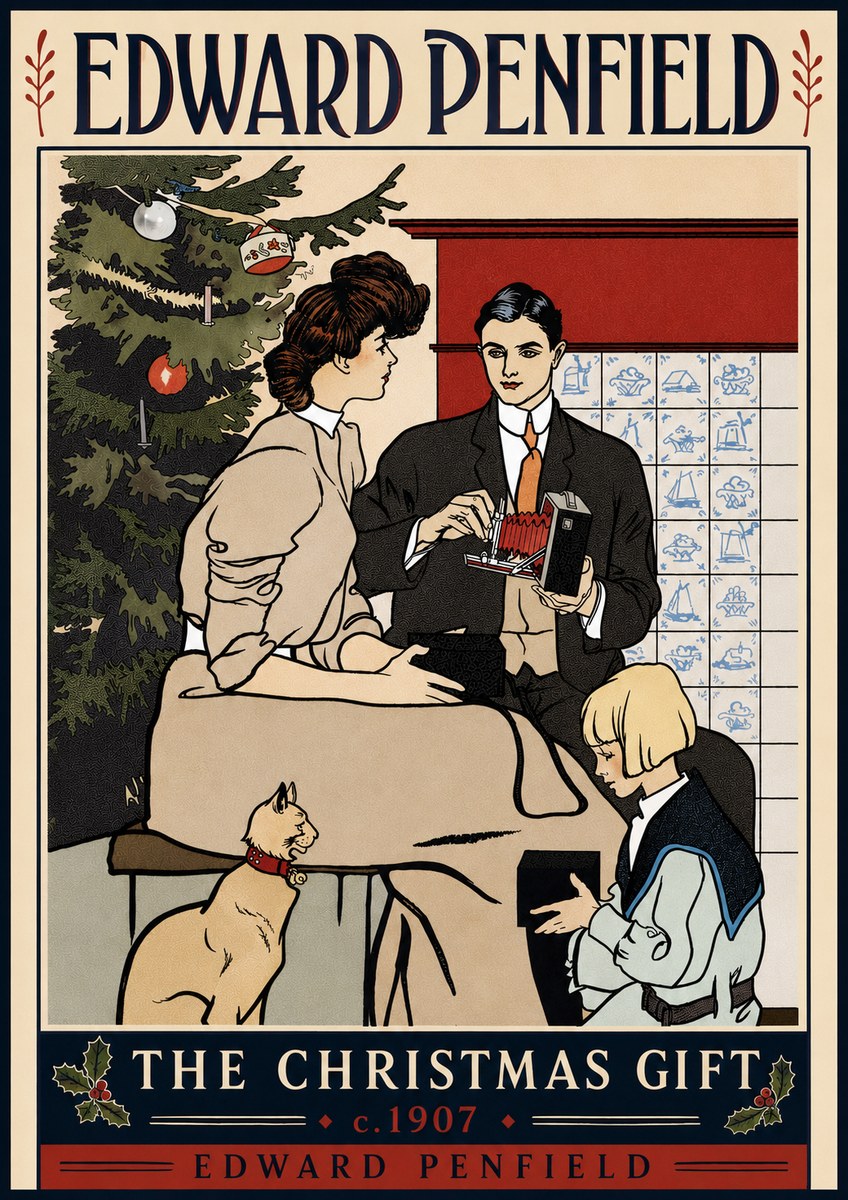 Edward Penfield The Christmas Gift No5 - Póster
