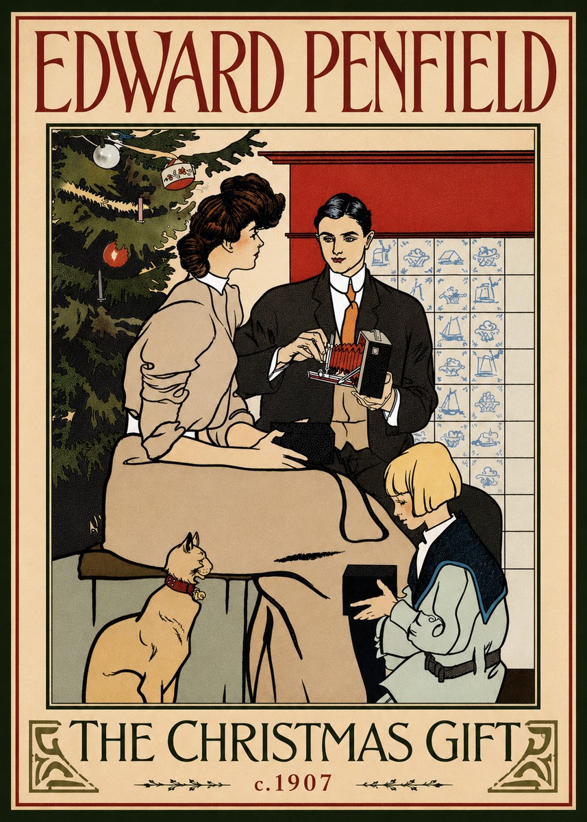 Edward Penfield The Christmas Gift No6 - Póster