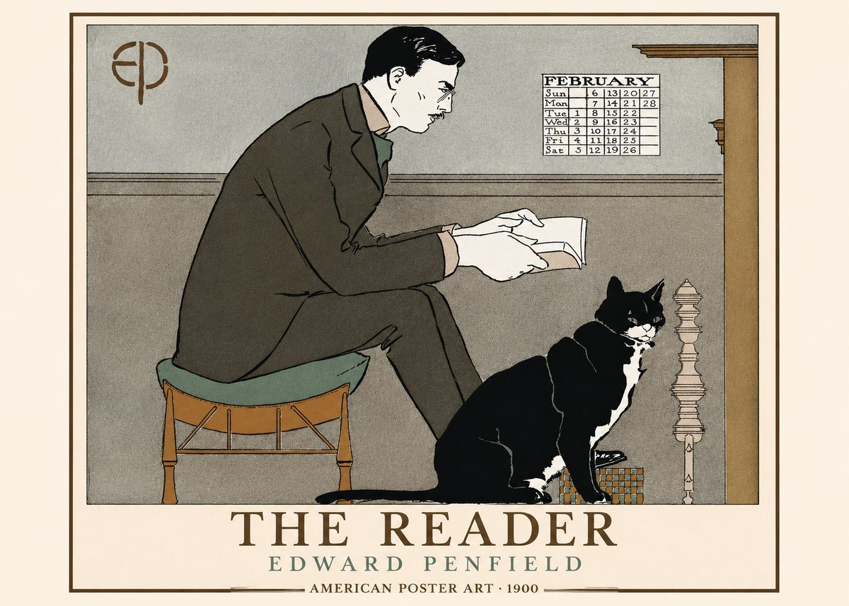 Edward Penfield The Reader I No1 - Póster